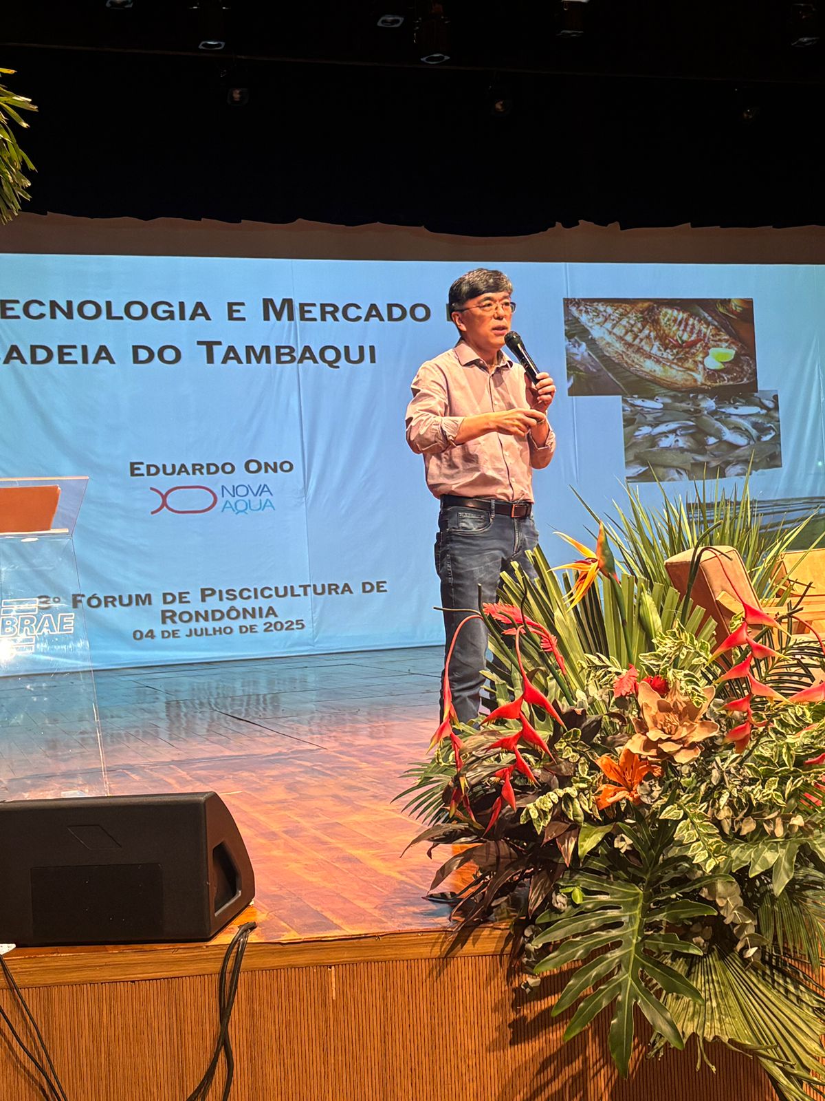 Palestra de Eduardo Ono no 3º Fórum de Piscicultura de Rondônia: “Tecnologia e Mercado na Cadeia do Tambaqui”
